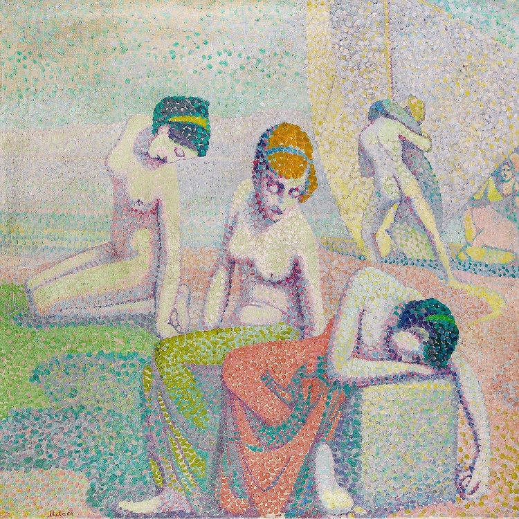 Die Badenden (Abschied), um 1908, Öl auf Leinwand, Galerie Ritthaler, Hamburg
